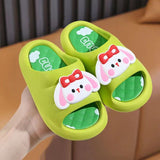 DEANWANGKT Children's Summer Slippers Boys and Girls Cute Waterproof New Indoor Shoes Warm Non-Slip Home Small Medium Children's Slippers