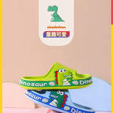 DEANWANGKT Summer Girls' Non-Slip Dinosaur Fun Boys Indoor Cute Cartoon Children's Slippers Bathroom Outdoor Wear Shit Feeling