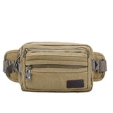 deanwangkt Outdoor Sports Waist Bag Men's Canvas Waist Bag Cycling Sports Belt Bag Cell Phone Case Men's Crossbody Bag Wholesale Delivery