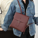 Leather women's bag women's backpack first layer cowhide backpack casual shoulder versatile commuter New togo leather 827