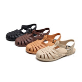 DEANWANGKT  New Flat Sandals for Women Outdoor All-Matching Summer Closed Toe Women Fashion Shoes Wholesale Stall Supply