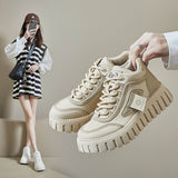 2025 spring new ins Korean version of high-top little white shoes female students high-top platform casual shoes street shot KT12261