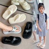 DEANWANGKT Girls' Slipper Indoor and Outdoor  Summer New Children's Korean Style Flip Flops Flip-Flops Flip-Flops Beach Shoes Fashion