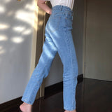 deanwangkt - Classic Tapered Mom Jeans ~ HANDMADE