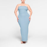 2025 Q23DS731  women's clothing winter new skims solid color casual sleeveless tube top basic long dress