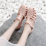 DEANWANGKT  New Flat Sandals for Women Outdoor All-Matching Summer Closed Toe Women Fashion Shoes Wholesale Stall Supply