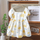 New Korean Girls Dress Baby Girl Princess Dress Western Style Cute Summer Leisure Dress