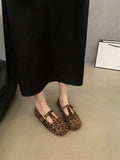 2025  Vintage Mary Jane Shoes Women's Flat popular Fall Andra Red Square Head T with Soft Soled Beanie Ladyshoes Granny Shoes