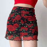 deanwangkt - Vintage Roses Mesh Skirt ~ HANDMADE