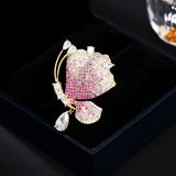 2025 Break the cocoon into a butterfly, elegant and gentle, high-end butterfly brooch, copper inlaid zircon light luxury coat, coat, corsage pin accessories