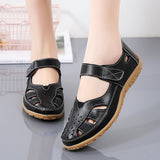 DEANWANGKT  Cross-Border plus Size Loafers Spring/Summer New Women's Sandals Hollowed Women's Shoes Hole Shoes Mom Shoes Women's Shoes