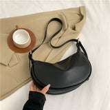 Soft Leather Large Capacity Fashion Simple Leisure Bag  Autumn and Winter New Versatile Korean Style Messenger Bag Dumpling Bag Trendy