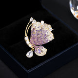 2025 Break the cocoon into a butterfly, elegant and gentle, high-end butterfly brooch, copper inlaid zircon light luxury coat, coat, corsage pin accessories