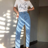 deanwangkt - Classic Tapered Mom Jeans ~ HANDMADE