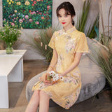 Cheongsam Women's Summer Improved Young New New Chinese Style Embroidery Floral Dress