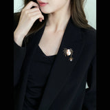 2025 Niche personality new insect animal corsage fixed clothes pin trendy creative design pearl spider brooch