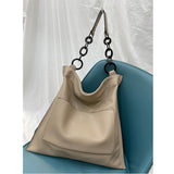 leather women's bag  new leather large bag first layer cowhide  fashion messenger shoulder bag 5506