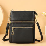 Lonny New Ladies Phone Bag Soft Leather Shoulder Crossbody Bag Korean Fashion Fashion Zipper Versatile Women's Bag