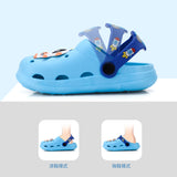 DEANWANGKT New Astronaut Children's Hole Shoes Summer Boys and Girls Baby Closed Toe Eva Sandals Two-Way Children's Sandals