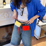 DEANWANGKT 2025 Korean niche design mini small bag Internet celebrity multi-color fashionable matching small card bag waist bag messenger bag women's bag
