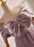 Solvbao Light Purple Tulle Sweetheart Long Formal Dress, Light Purple Evening Dress Prom Dress