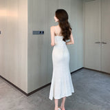 2025 Light luxury sequined fishtail suspender skirt, sexy backless hip dress, high-end national style birthday party dress dress dress