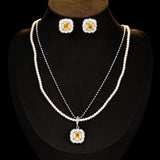 2025 Light luxury jewelry set, multi-layer pearl necklace, earrings, accessories, women's high sense, niche temperament, versatile neck chain, dinner party