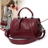 [Cross-Border Women's Bag] Fashion Portable Shoulder Bag  Korean New Winter Crossbody Bag Simple Soft Leather Bag