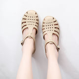 DEANWANGKT  New Flat Sandals for Women Outdoor All-Matching Summer Closed Toe Women Fashion Shoes Wholesale Stall Supply