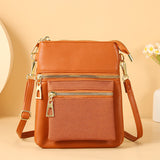 Lonny New Ladies Phone Bag Soft Leather Shoulder Crossbody Bag Korean Fashion Fashion Zipper Versatile Women's Bag