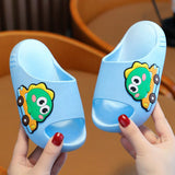 DEANWANGKT Children's Rabbit Dinosaur Cartoon Boys and Girls Princess Indoor and Outdoor Bathroom Soft Bottom Non-Slip Slippers One Piece Dropshipping Summer