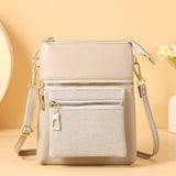 Lonny New Ladies Phone Bag Soft Leather Shoulder Crossbody Bag Korean Fashion Fashion Zipper Versatile Women's Bag