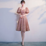 2025 Sequined evening dress women  small temperament chorus performance dress host dress banquet dress