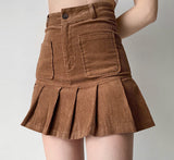 deanwangkt - Penny Corduroy Pleated Skirt