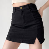 deanwangkt - New Look Split Denim Skirt