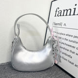 Girl's Small Bag  New Sweet Cool Crescent Underarm Bag Love Embroidered Shoulder Bag Fashion All-Match Handbag