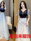 Nightclub Evening Dress Sexy Dress Long Dress Temperament KTV Glade Pedicure Work Clothes Bath Massage Workwear