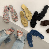 DEANWANGKT  Style Flat Bottom Flip-Flops Flip-Flops Fairy Shoes Outerwear  New Summer Beach Sandals Silver Sandals