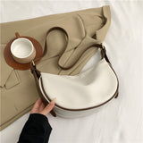 Soft Leather Large Capacity Fashion Simple Leisure Bag  Autumn and Winter New Versatile Korean Style Messenger Bag Dumpling Bag Trendy