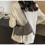 New Underarm Bag Minority Fashion Design Retro Bags Trendy One-Shoulder Crossbody Women Bag Crescent Underarm Bag