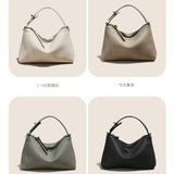 Women's Bag  New Women's Bag Lunch Box Bag First Layer Cowhide Niche Pillow Bag Shoulder Crossbody