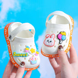 DEANWANGKT Eva Children's Closed Toe Hole Shoes Summer Girls Boys Baby Indoor Soft Bottom Non-Slip Kid's Cartoon Sandals