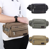 deanwangkt Outdoor Sports Waist Bag Men's Canvas Waist Bag Cycling Sports Belt Bag Cell Phone Case Men's Crossbody Bag Wholesale Delivery