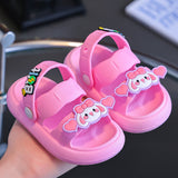 DEANWANGKT Popular Children's Slippers Men's Outdoor Cute Summer Non-Slip Home Cartoon Baby Princess Slippers Girl