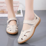 DEANWANGKT  Cross-Border plus Size Loafers Spring/Summer New Women's Sandals Hollowed Women's Shoes Hole Shoes Mom Shoes Women's Shoes