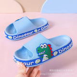 DEANWANGKT Summer Girls' Non-Slip Dinosaur Fun Boys Indoor Cute Cartoon Children's Slippers Bathroom Outdoor Wear Shit Feeling