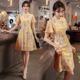 Cheongsam Women's Summer Improved Young New New Chinese Style Embroidery Floral Dress