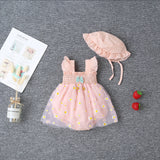 Children Shirt 2024 Spring Baby Girls' Korean Style Flower Stitching Dress Children's Long Sleeve Sweet Pastoral Princess Dress