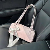 DEANWANGKT 2025 Niche commuter girl bag popular new pillow bag high-end shoulder bag bow portable underarm bag women