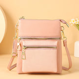 Lonny New Ladies Phone Bag Soft Leather Shoulder Crossbody Bag Korean Fashion Fashion Zipper Versatile Women's Bag